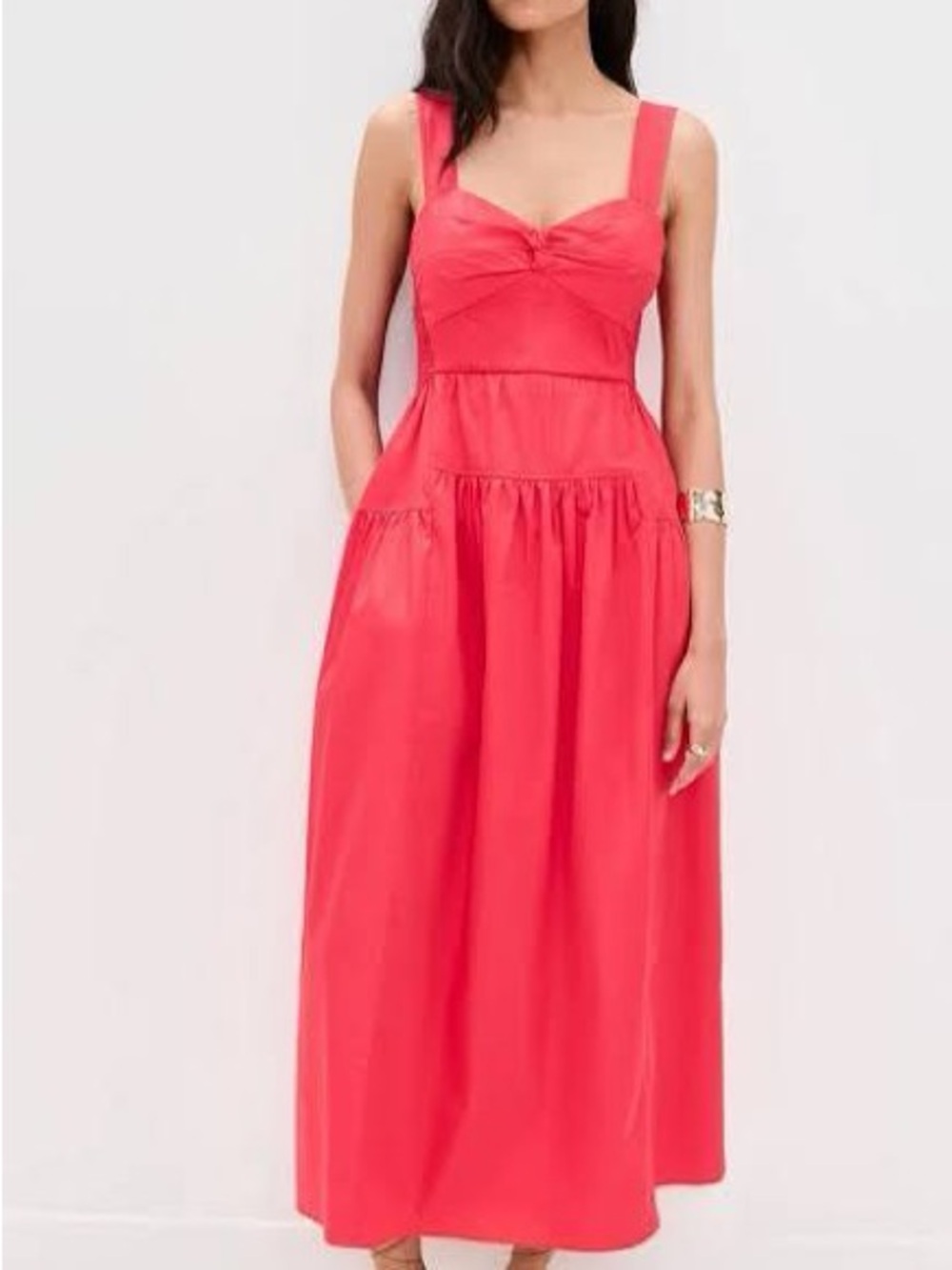 NWT La Ligne Marceline Poppy Red Midi Dress
